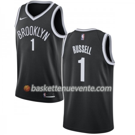 Maillot Basket Brooklyn Nets DAngelo Russell 1 Nike 2017-18 Noir Swingman - Homme